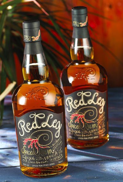 Allied's quirky glass bottle for RedLeg Rum