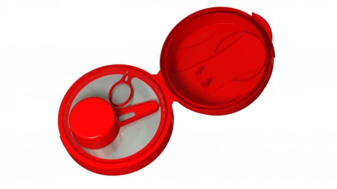 Flip top closure with integrated scoop offers new level of convenience