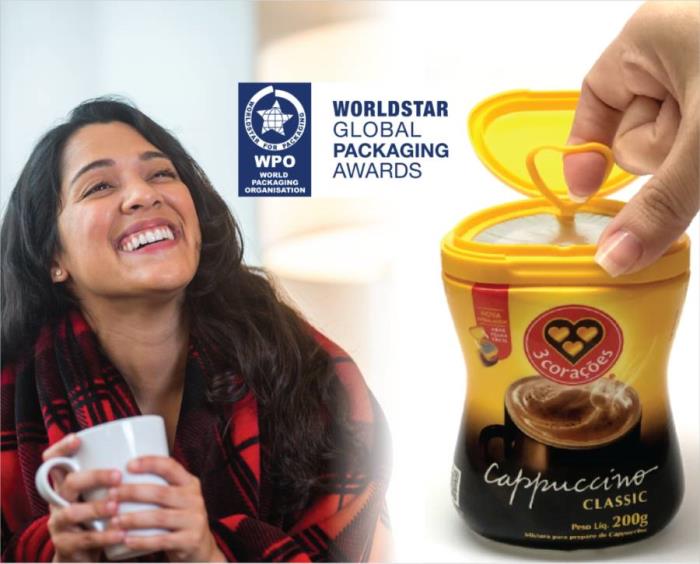 Aptar Food + Beverage Wins Third Award for Brazil’s 3Corações Cappuccino Package Design at the 2022 WorldStar Packaging Awards