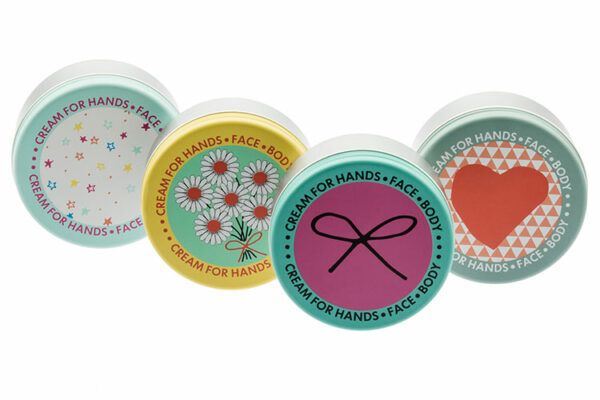 Decorated Metal Tins for Balms, Moisturizers and Creams