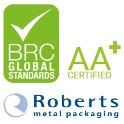 AA* BRC Rating For Roberts Metal Packaging