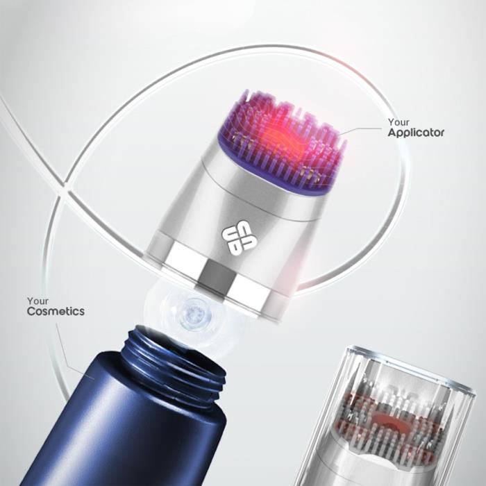 Red Light-Integrated Skincare Applicators for Advanced Sun Care Repair