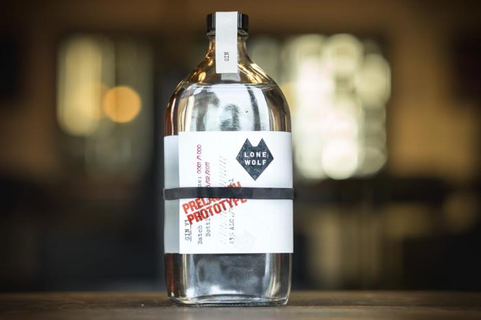 Pharma bottle gives Lonewolf spirit prototype gin craft appeal