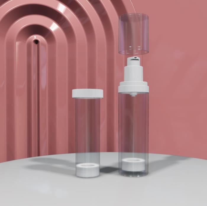 Worlds Promo: Sustainable Refillable Airless Bottles Using PET and PP Materials