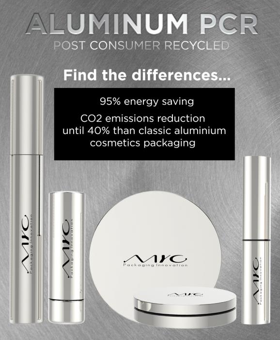 Aluminum PCR cosmetic pack by MYC Packaging Innovation
