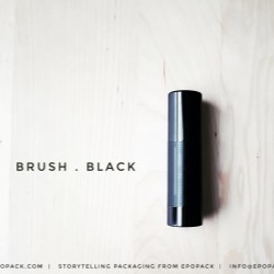 Airless Packaging in Brushed Metal Black Decoration