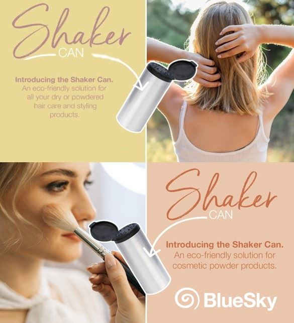 Sustainable Shaker Can: Hair and Cosmetics