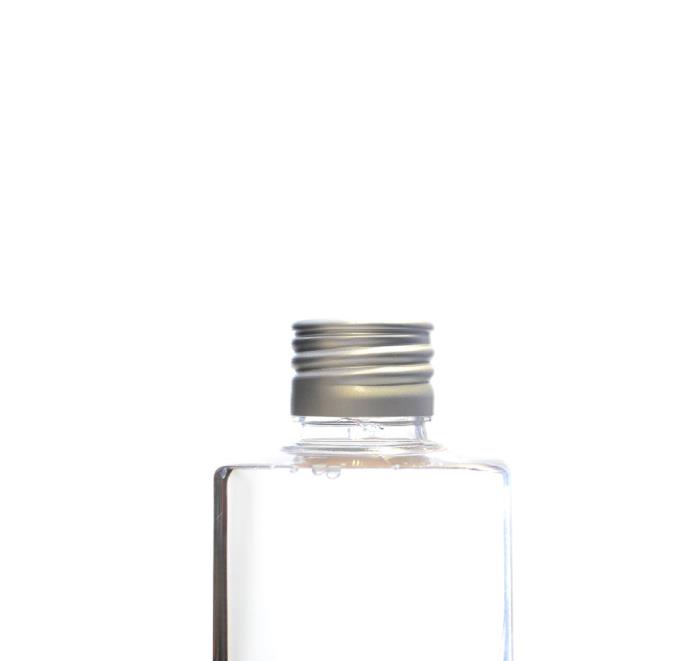 24/410 Brushed Aluminium Ribbed Deep Skirt Screw Cap, EPE Lined