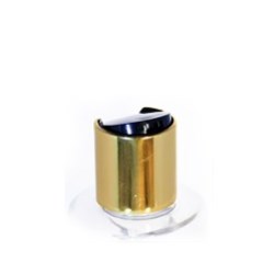 24/410 Black Disc Top with Gloss Gold Collar