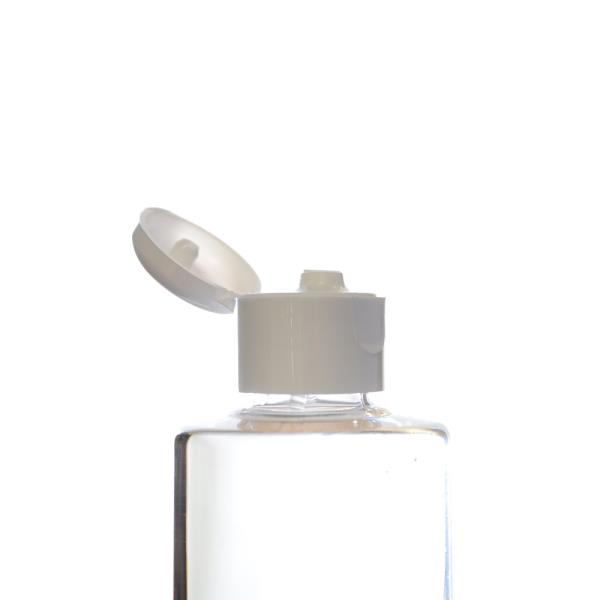 24/410 White PP Smooth Flip Top, 3mm Orifice, Crabsclaw Seal