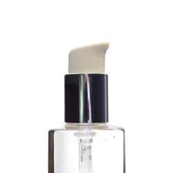 24/410 White Treatment Pump with Gloss Silver Collar, Diptube 210mm FBOG