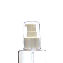 24/410 White Smooth Treatment Pump with Clear Overcap, Diptube 210mm FBOG