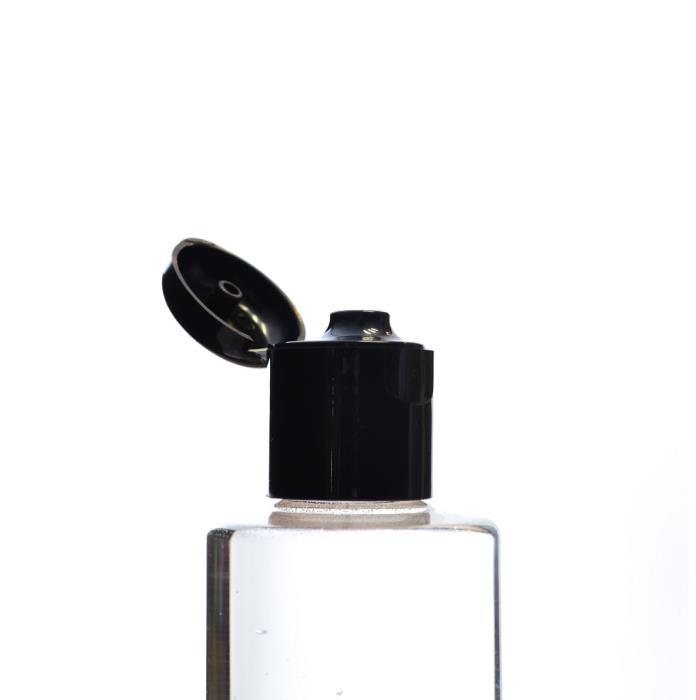 24/415 Black PP Smooth Flip Top, 3mm Orifice