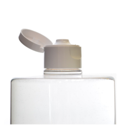 28/410 White PP Smooth Flip Top, 6mm Orifice