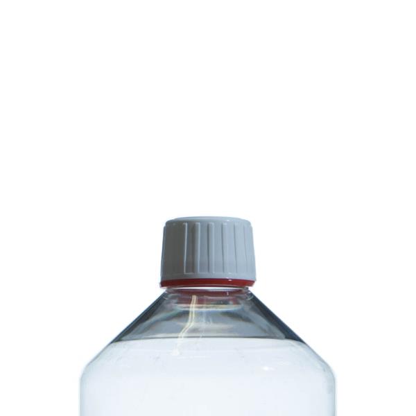 28mm ROPP White HDPE Screw Cap with Red LDPE TE Band, Boreseal
