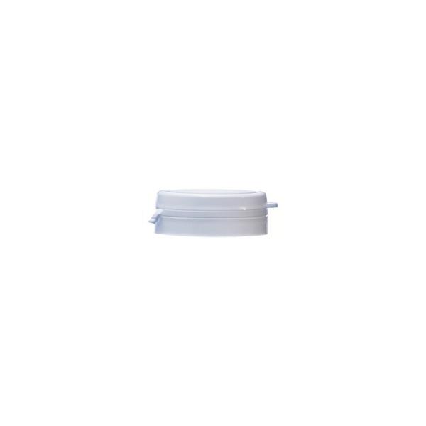 43mm White LDPE Smooth TE Snap-On Tampertainer Cap