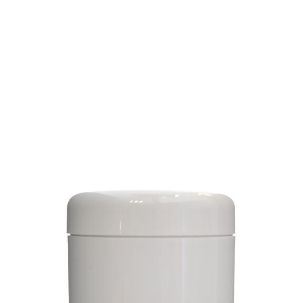 56mm White SAN Domed Cap, EPE Lined