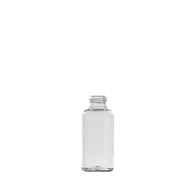 100ml Clear PET Boston Round Bottle, 24/410 Neck