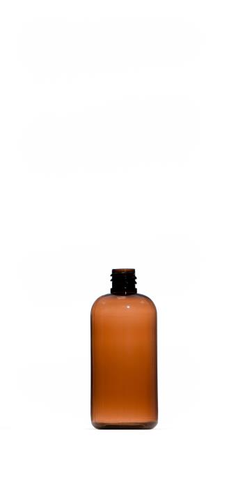100ml Amber PETG Boston Round Bottle, 18/415 Neck