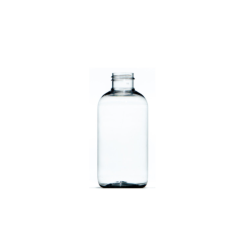 150ml Clear PET Boston Round Bottle, 24/410 Neck