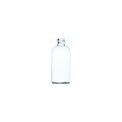 150ml Clear PETG Boston Round Bottle, 20/415 Neck