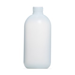 250ml Natural HDPE Boston Round Bottle, 24/410 Neck