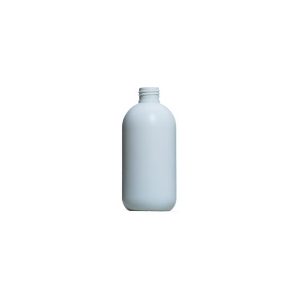 250ml White HDPE Boston Round Bottle, 24/410 Neck
