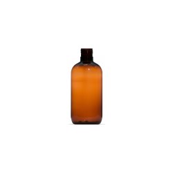 250ml Amber PET Boston Round Bottle, 24/415 Neck