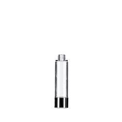 50ml Clear Airless Bottle, Gloss Silver Base
