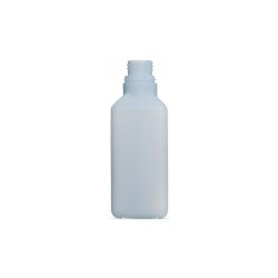 500ml Natural HDPE Heavy Square Bottle, 32/410 TE Neck