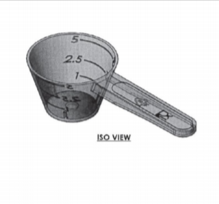 5ml Natural PP Measuring Scoop with Graduations, Stackable