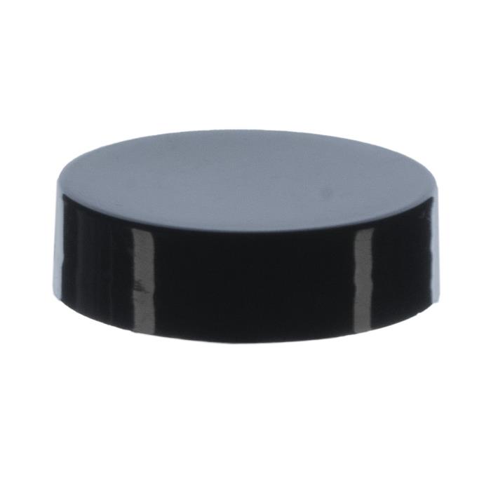 38/400 Black PP Smooth Screw Cap, IHS Lined (PET Compatible)