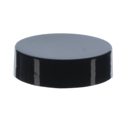38/400 Black PP Smooth Screw Cap, IHS Lined (PET Compatible)