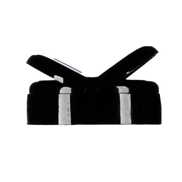 63/400 Black PP Duo Flapper Cap, IHS Lined