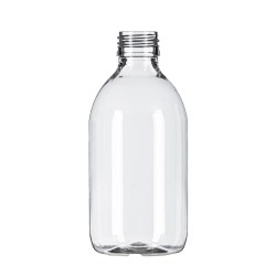 300ml Clear PET Pharma Sirop Bottle, 28mm ROPP Neck