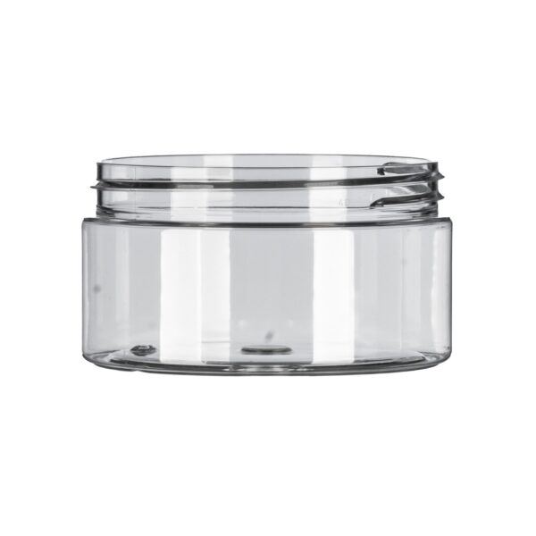 250ml Clear PET Straight Sided Jar, 89/400 Neck