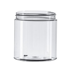 250ml Clear PET Straight Sided Jar, 70/400 Neck