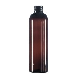 200ml Amber PET Tall Boston Round Bottle, 24/410 Neck