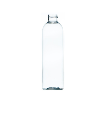 200ml Clear PET Tall Boston Round Bottle, 24/410 Neck
