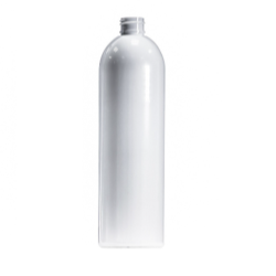 500ml White PET Tall Boston Round Bottle, 24/410 Neck