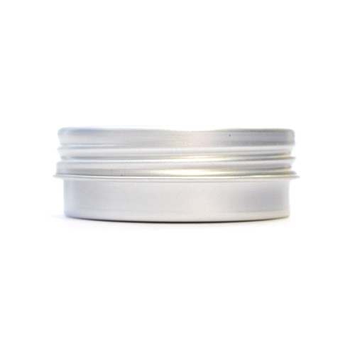 10ml Brushed Aluminium Softline Tin Base & 36mm Brushed Aluminium Softline Tin Lid, EPE Lined
