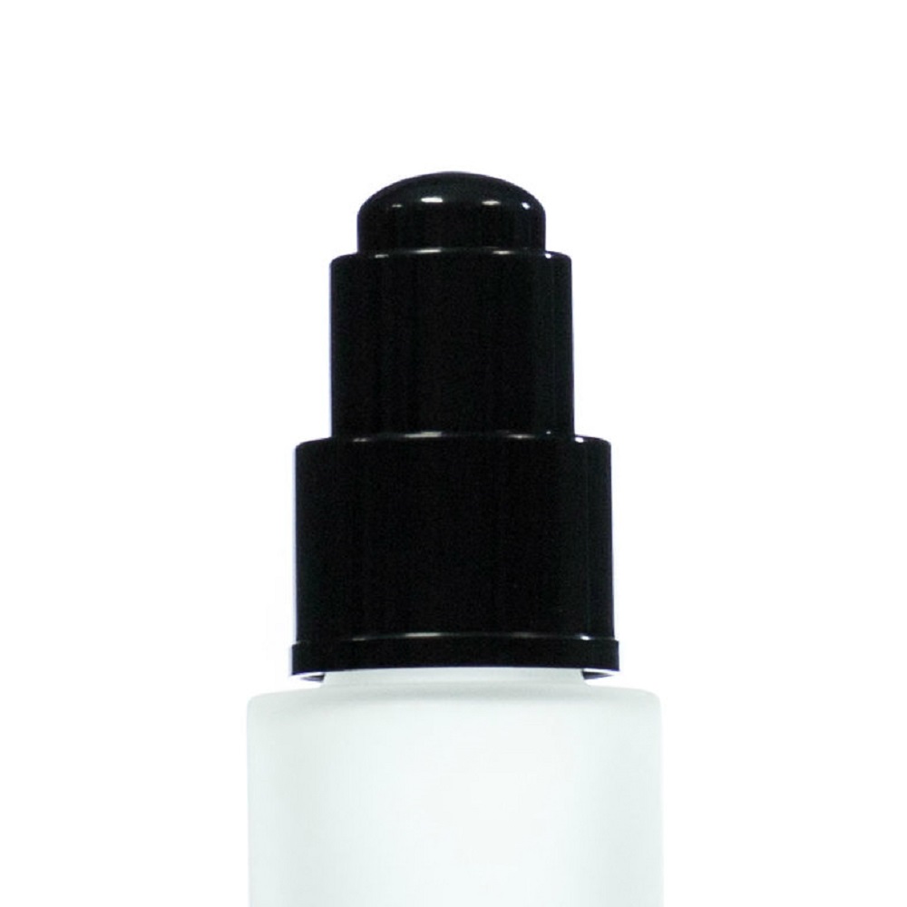 24/410 Dropper Assembly, Black Button & Collar. Silicon.