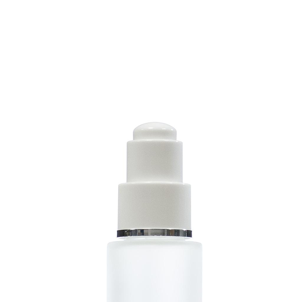 24/410 Dropper Assembly, White Button & Collar, Silver Band