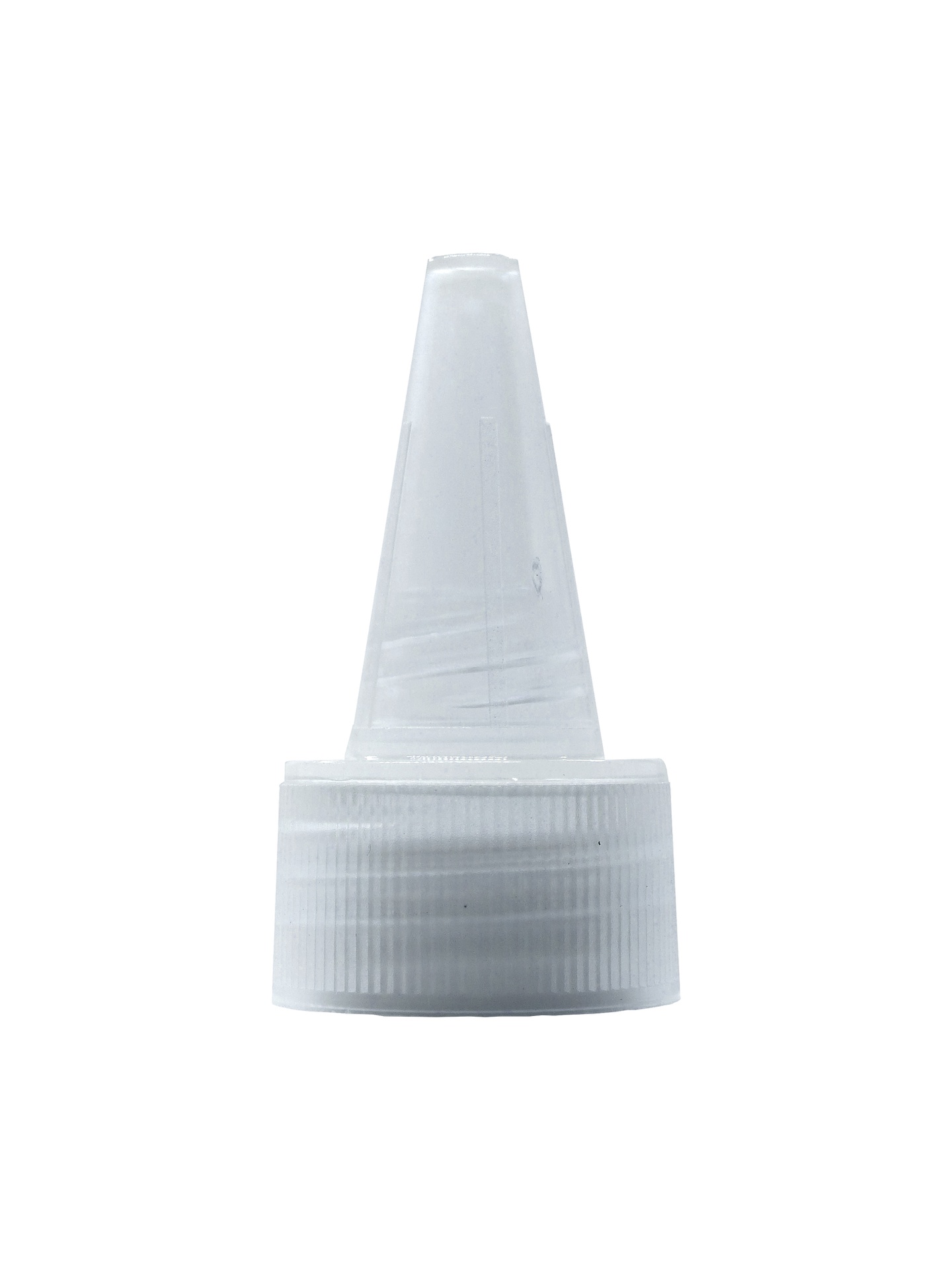 24/410 Natural PP Ribbed Nozzle Cap, EPE Lined