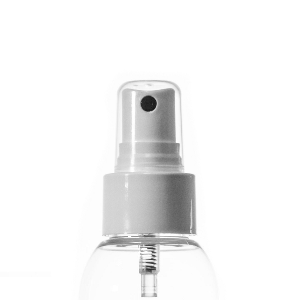 24/410 White Smooth Atomiser with Black Insert and Overcap, Diptube 128mm FBOG