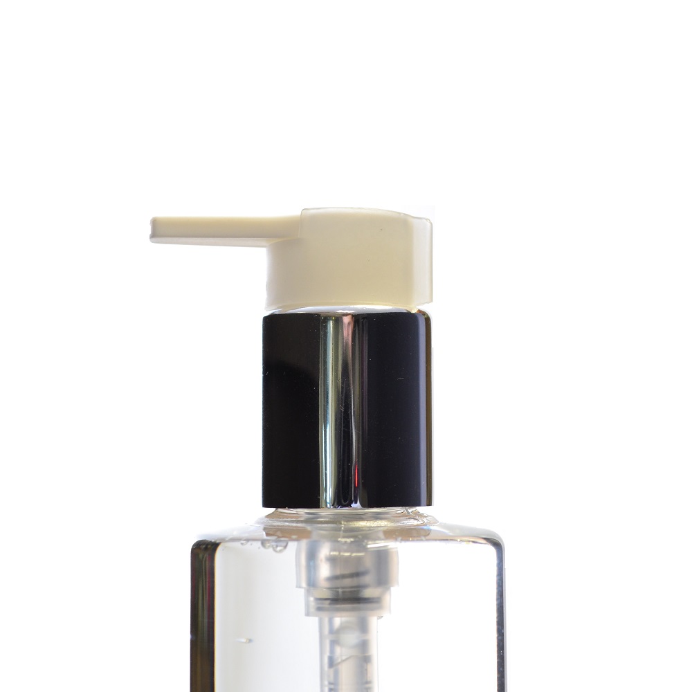 24/410 White Treatment Pump with Gloss Silver Collar, Long Actuator, T-Clip, Diptube 187mm FBOG