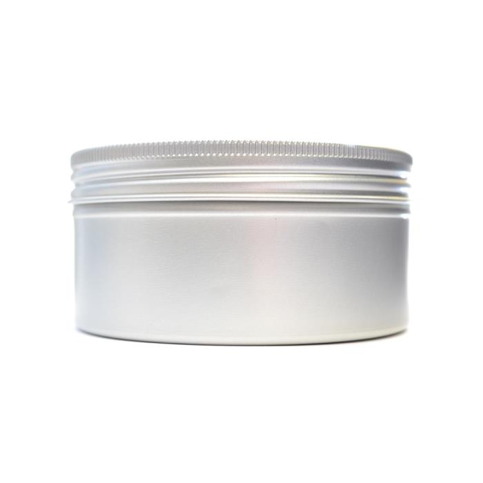 250ml Brushed Aluminium Softline Tin Base & 90mm Brushed Aluminium Extreme Tin Lid, EPE Lined
