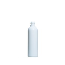 250ml White HDPE Tall Boston Round, 24/410 Neck