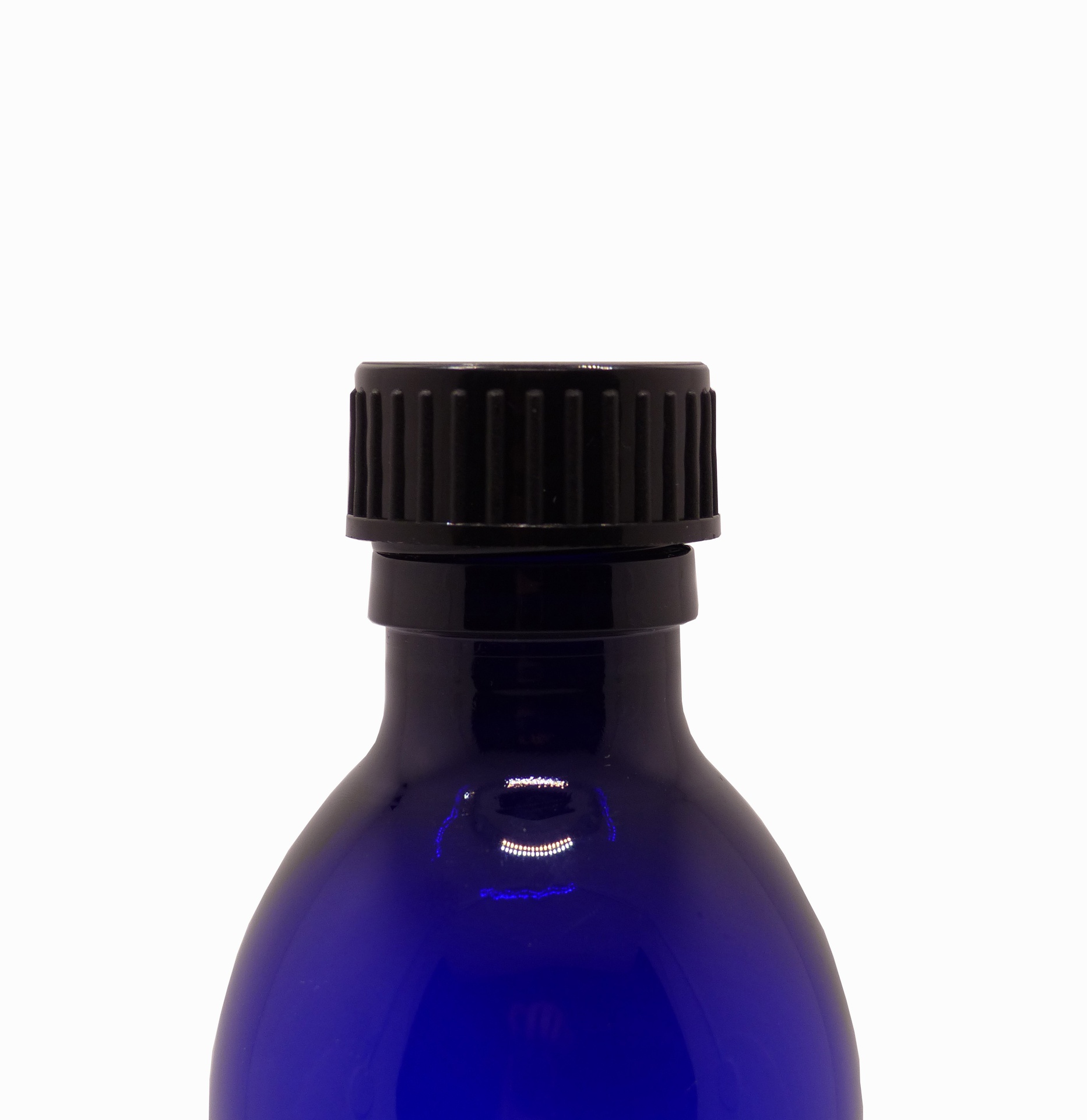 28/400 Black Ribbed Shallow Screw Cap, IHS lined (PET compatible)