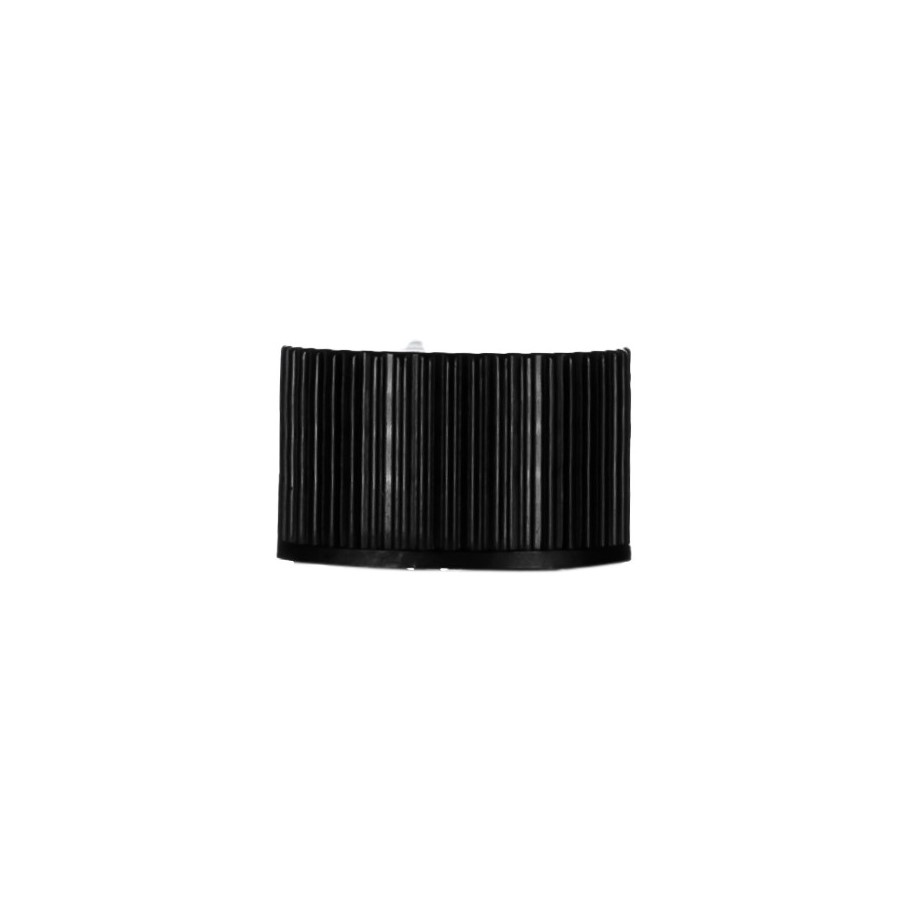 28/410 Black PP Ribbed Screw Cap, IHS Lined (HDPE compatible)